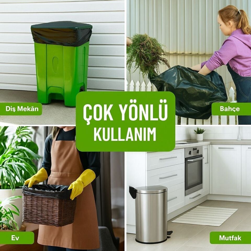 Lavanta Kokulu Büzgülü Orta Boy Çöp Torbası 55 x 60 cm. (5'li Paket)