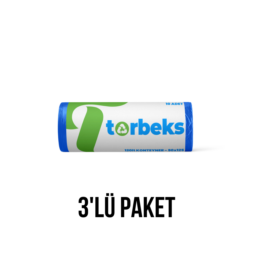 Endüstriyel konteyner çöp torbası 120 LT 90x125 700 gr - 3'lü Paket