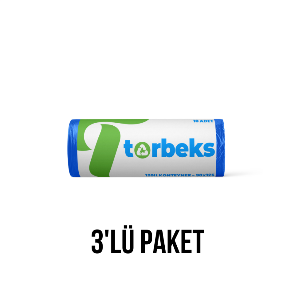 Endüstriyel konteyner çöp torbası 120 LT 90x125 700 gr - 3'lü Paket