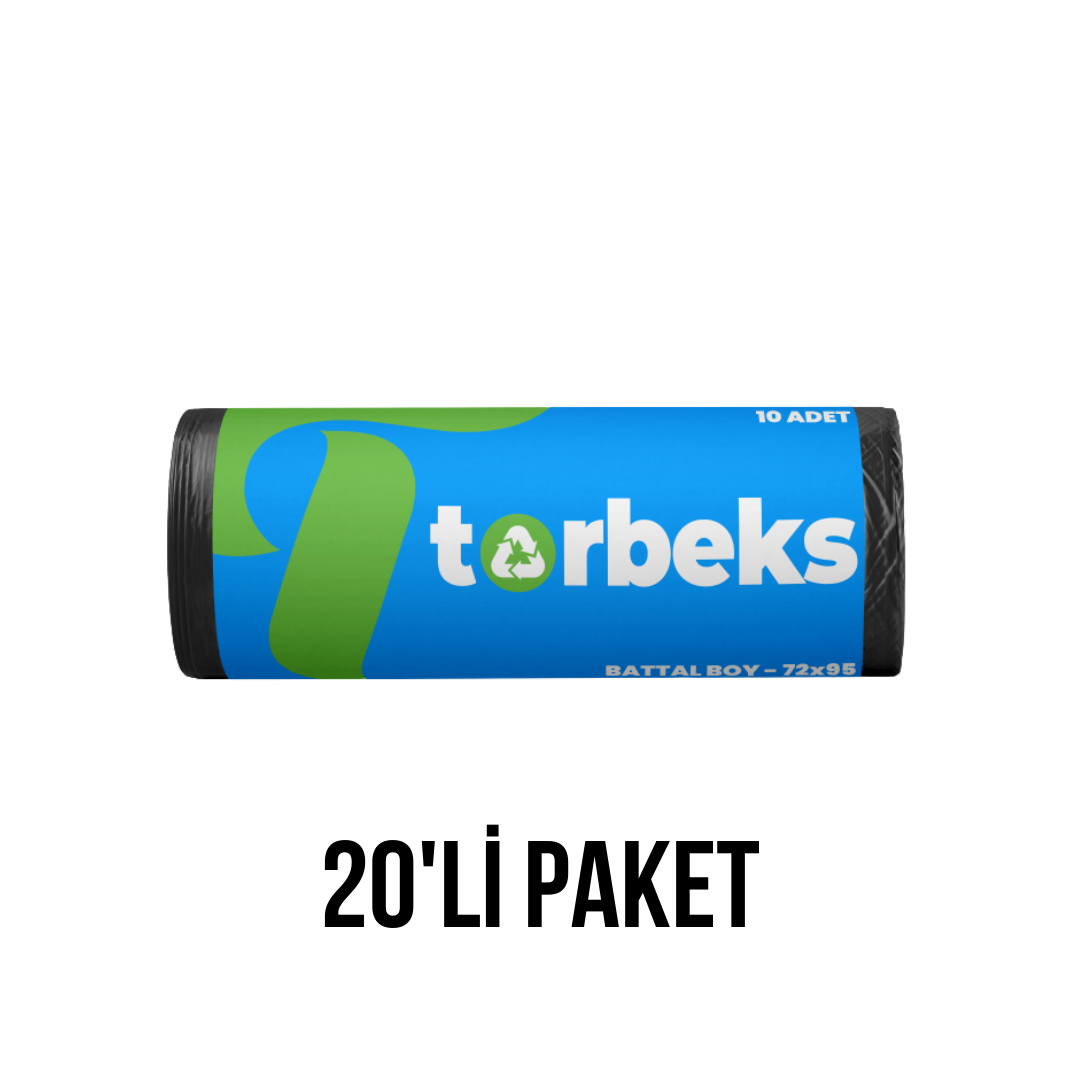 Standart Battal Boy Çöp Torbası 72x95 350 gr - 20 Rulo - 20'li Koli