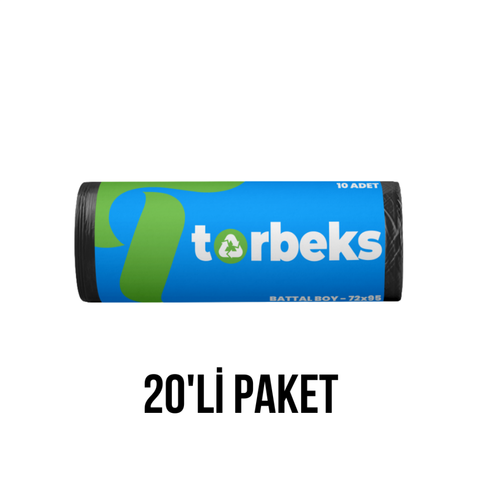 Standart Battal Boy Çöp Torbası 72x95 350 gr - 20 Rulo - 20'li Koli