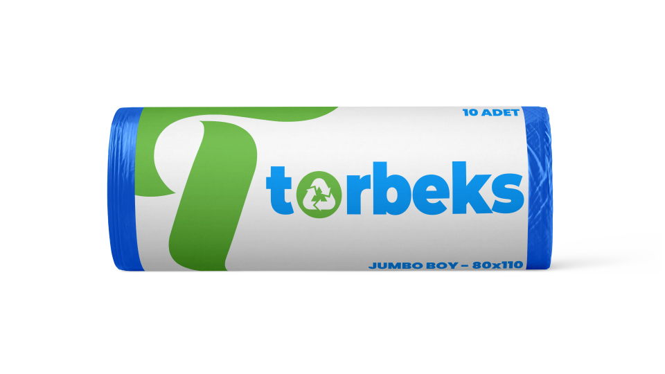 Standart jumbo boy Çöp torbası 80X110 300 Gr (mavi) - 5'li Paket