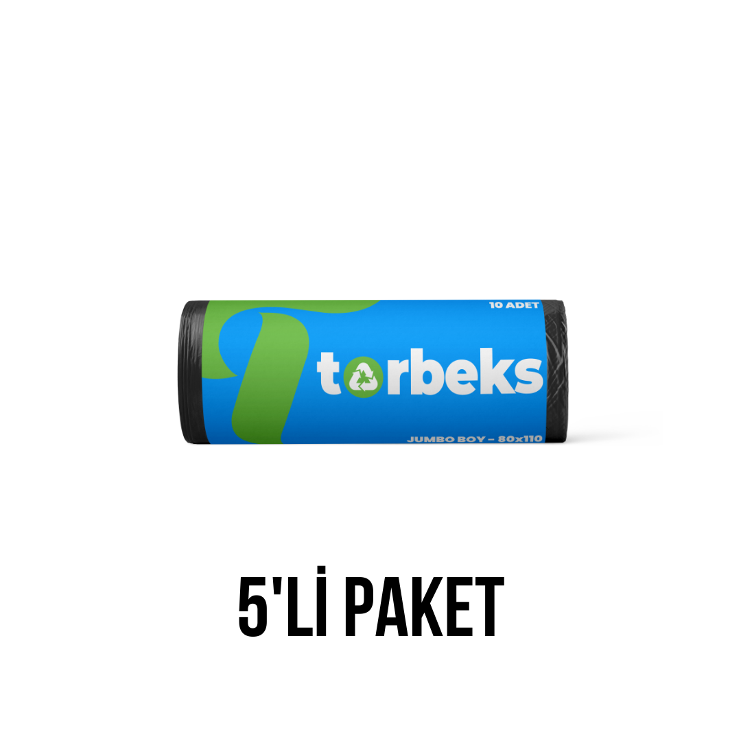 Standart Jumbo Boy Çöp Torbası 80X110 400 Gr - 5'li Paket