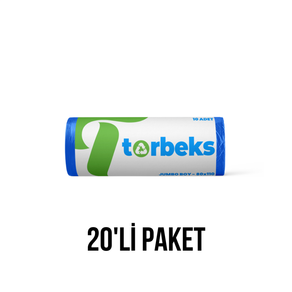 Standart jumbo boy Çöp torbası 80X110 400 Gr (mavi) - 20'li Paket
