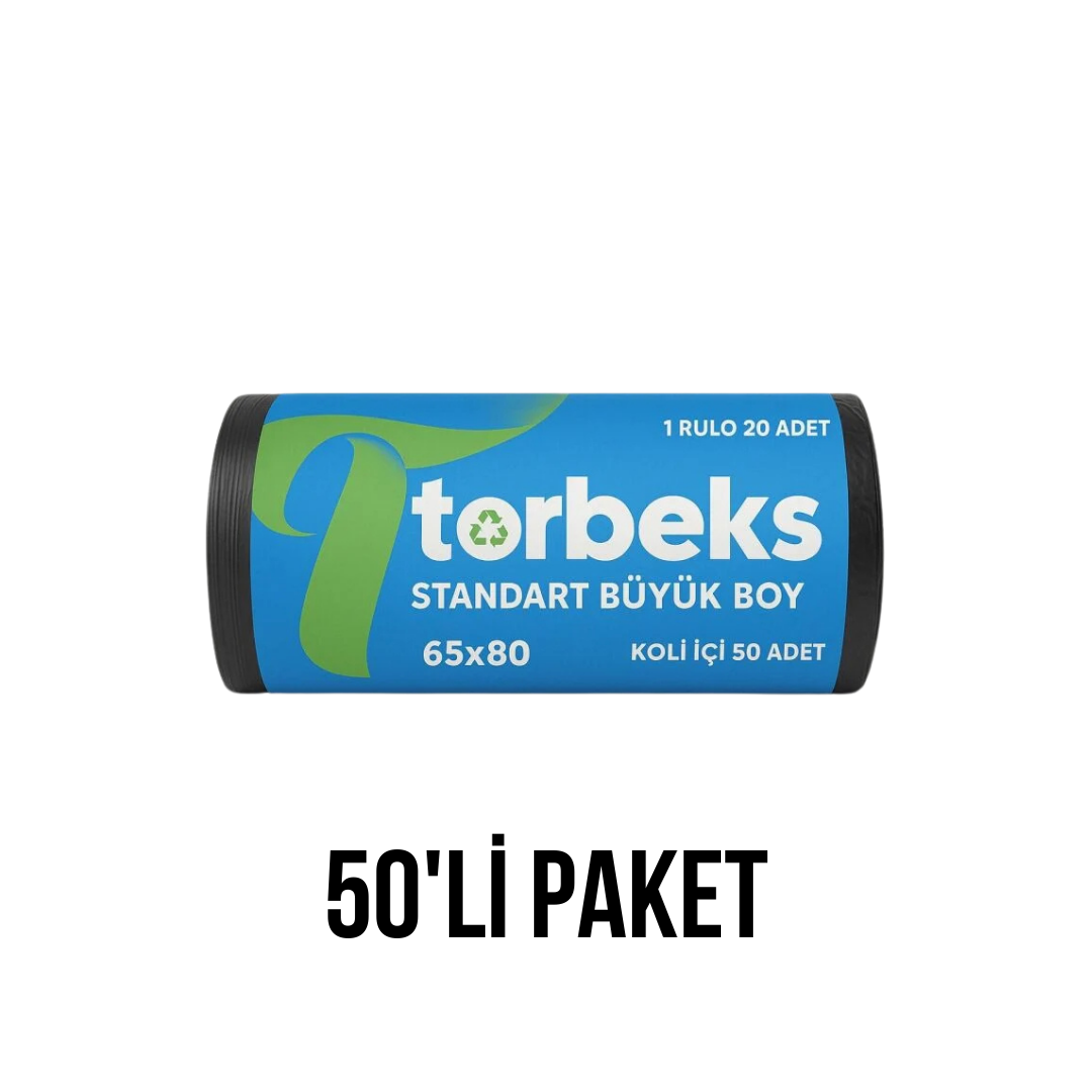 Standart Büyük Boy Çöp Poşeti 65x80 - 50'li Paket