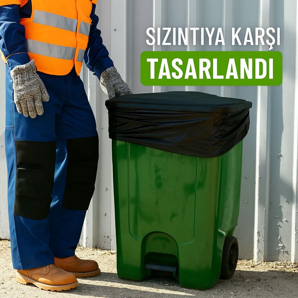 Tıbbi Atık Baskılı Orta Boy Çöp Torbası 55x60 - 20'li Paket 575g