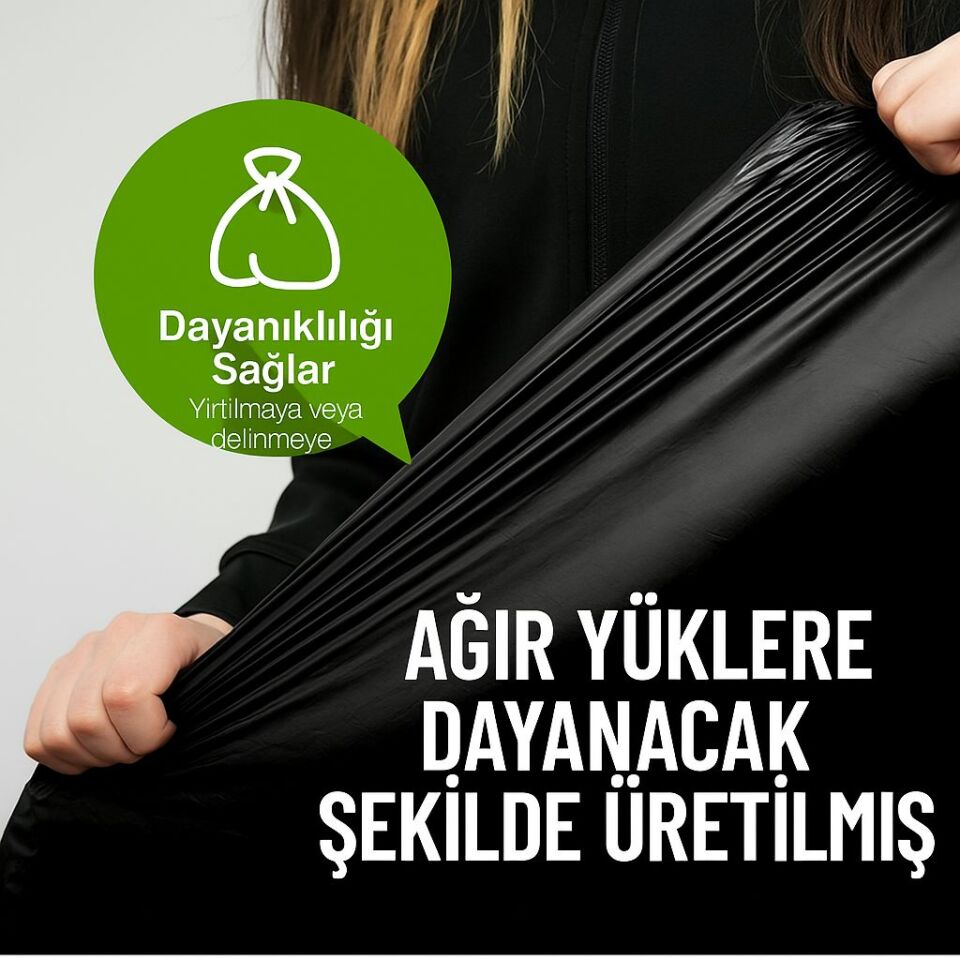 Tıbbi Atık Baskılı Orta Boy Çöp Torbası 55x60 - 20'li Paket 575g