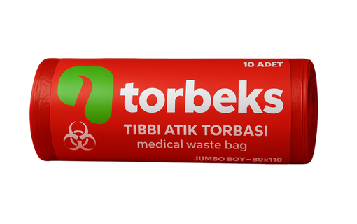 Tıbbi Atık Baskılı Orta Boy Çöp Torbası 55x60 - 20'li Paket 575g